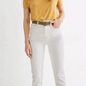 Madewell Women's classic white straight fit Jeans